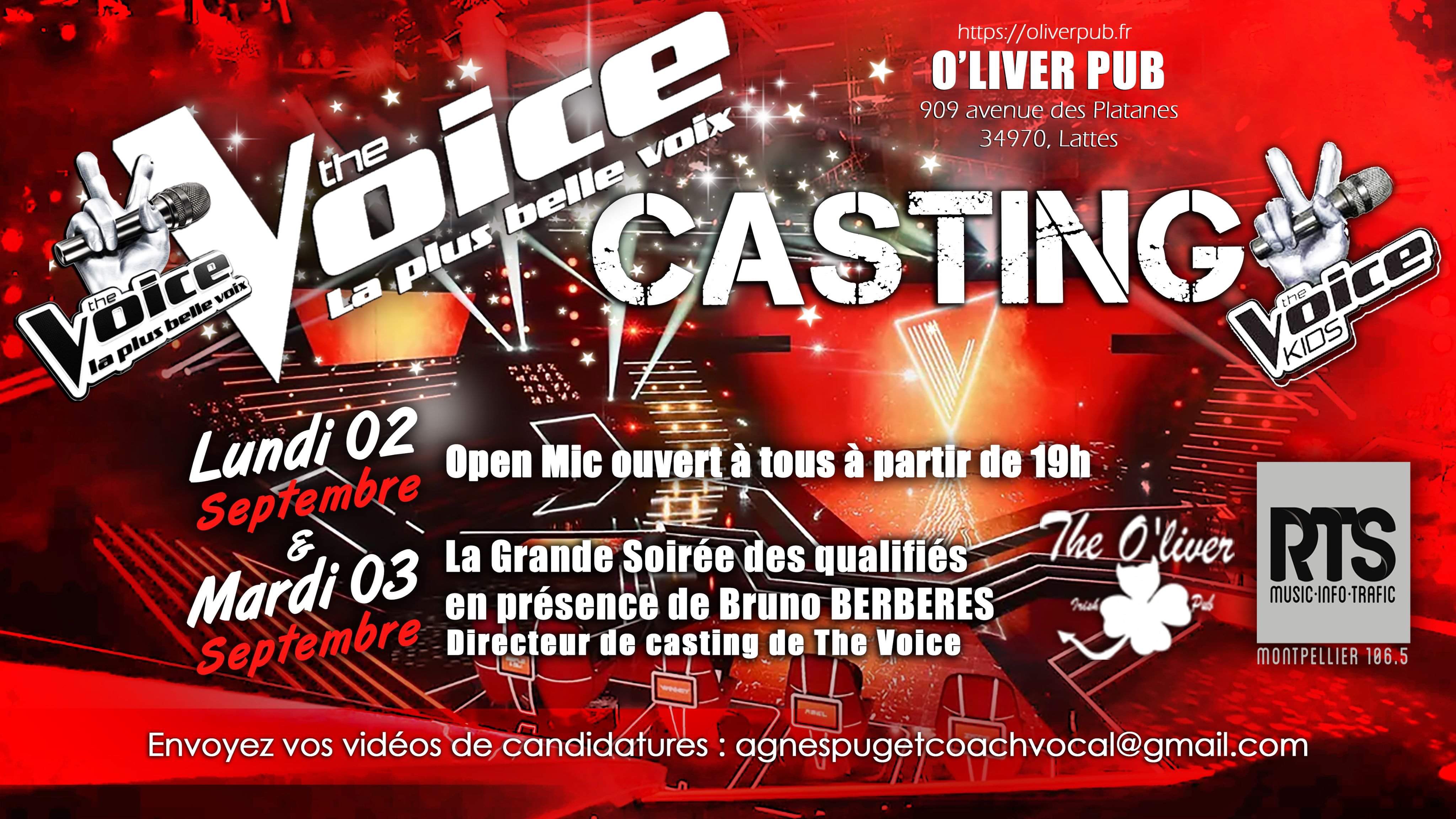 CASTING THE VOICE 2 & 3 SEPTEMBRE