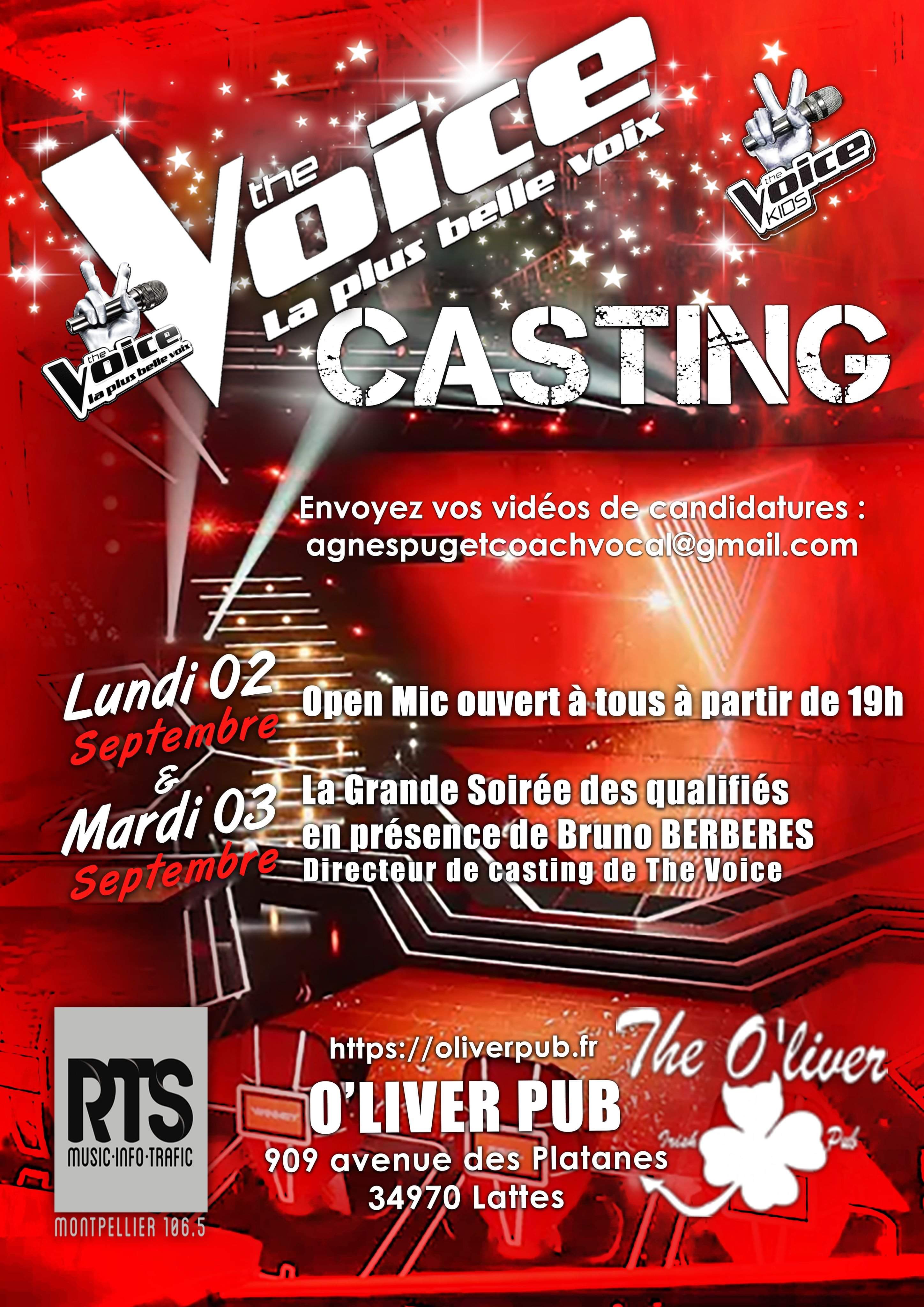 CASTING THE VOICE 2 & 3 SEPTEMBRE